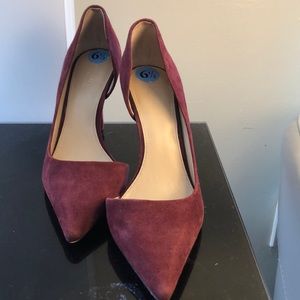 Red Wine Pointed Toe Heels Michael Kors